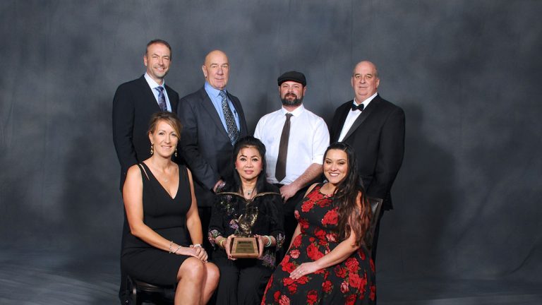 Our team winning the Chairman Award in 2017.