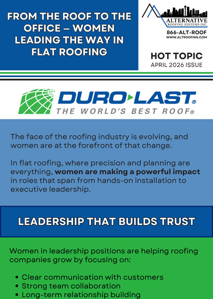 From the Roof to the Office - Women leading the way in flat roofing