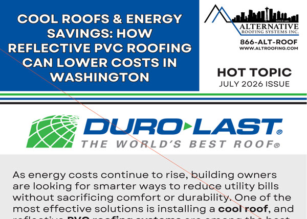 Cool Roofs & Energy Savings: How Reflective PVC Roofing Can Lower Costs in Washington